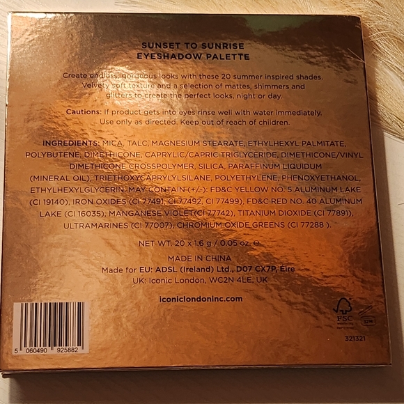 ICONIC LONDON Sunset To Sunrise Eyeshadow Palette Included 20 Shades - Picture 6 of 8
